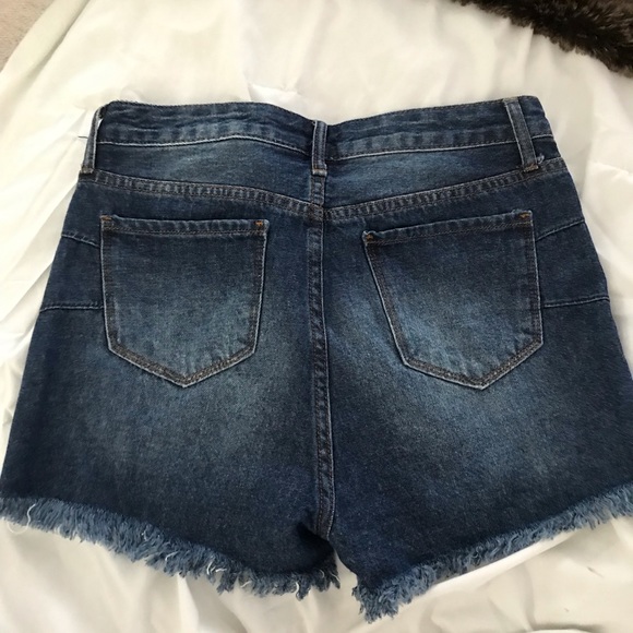 S.O.N.G. Super High Rise Distressed Shorts - Picture 2 of 4